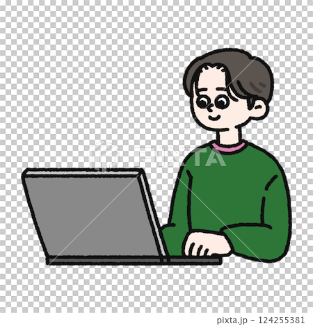 筆記型電腦人 124255381