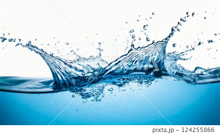 水しぶきのイメージ 白背景 背景素材 チラシ・バナー・動画素材 16:9サイズ AI生成素材 水しぶきのイメージ 白背景 背景素材 チラシ・バナー・動画素材 16:9サイズ AI生成素材 124255866