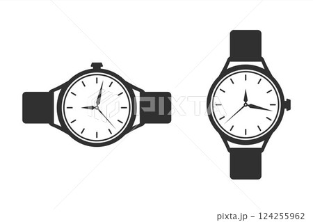 Wristwatch businessman icon. Simple illustration of wristwatch Wristwatch businessman icon. Simple illustration of wristwatch 124255962