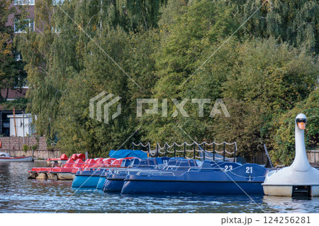 the city of Hamburg at the alster river in germany 124256281