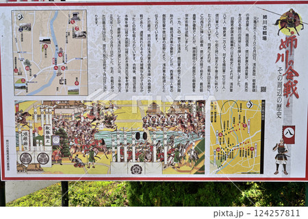 姉川古戦場跡 織田・徳川軍と浅井・朝倉軍それぞれの陣跡より 姉川古戦場跡 織田・徳川軍と浅井・朝倉軍それぞれの陣跡より 124257811