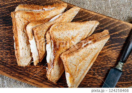 Grilled cheese sandwich. 124258408
