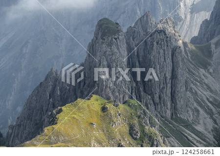 Ursprungssattel Nordlinger hut on Karwendel Hohenweg, Austria 124258661