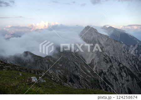 Ursprungssattel Nordlinger hut on Karwendel Hohenweg, Austria 124258674