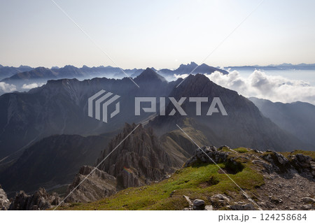 Ursprungssattel Nordlinger hut on Karwendel Hohenweg, Austria 124258684
