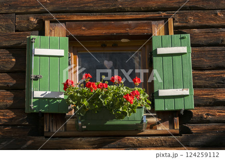 Pfeis hut, Pfeishutte at Karwendel mountains on Karwendel Hohenweg, Austria 124259112