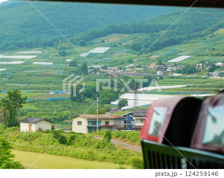 長野電鉄特急スノーモンキーから眺める車窓 長野電鉄特急スノーモンキーから眺める車窓 124259146