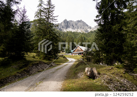 Moeslalm at Karwendel mountains on Karwendel Hohenweg, Austria 124259252