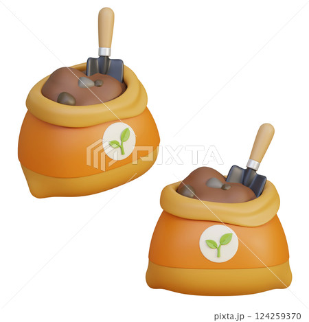 Fertilizer Soil Icon 3D Graphics 124259370