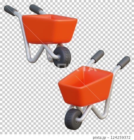 Dirt cart icon 3D graphics Dirt cart icon 3D graphics 124259372