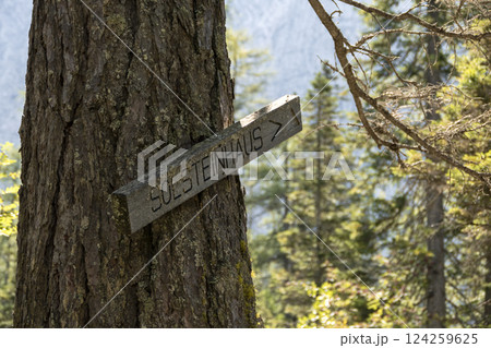 Solsteinhaus hut at Karwendel mountains on Karwendel Hohenweg, Austria 124259625