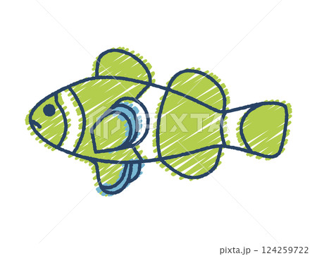 手書き風クマノミイラスト 124259722