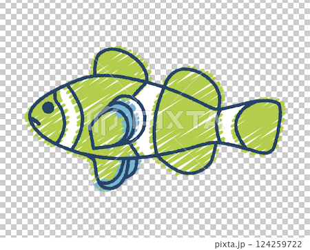 手書き風クマノミイラスト 124259722