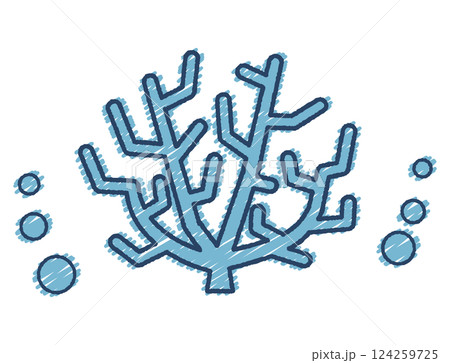 手書き風サンゴイラスト 124259725