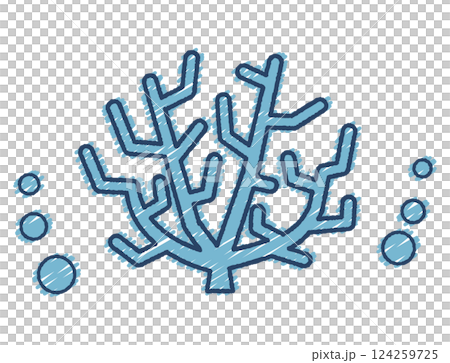 手書き風サンゴイラスト 124259725
