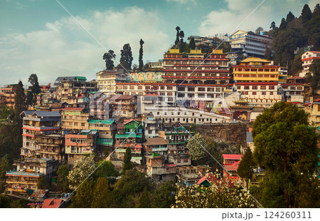 Panorama of Darjeeling cityscape in India Panorama of Darjeeling cityscape in India 124260311