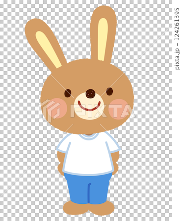 Cute rabbit character sportswear staff Cute rabbit character sportswear staff 124261395