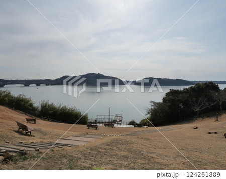 浜名湖サービスエリアからの湖の景色 浜名湖サービスエリアからの湖の景色 124261889