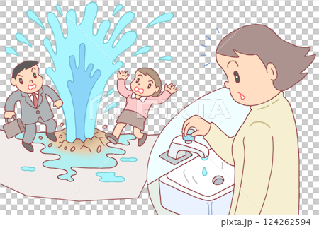 社會問題 - 水管爆裂、基礎設施老化、水湧出、停水、水利基礎設施 124262594