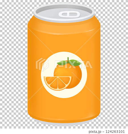 Canned orange juice illustration Canned orange juice illustration 124263101