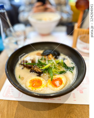 Tonkotsu Ramen Ramen in white milky, pork based soup. Tonkotsu Ramen Ramen in white milky, pork based soup. 124264041