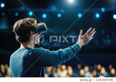 Stage Performance Featuring Virtual Reality Interaction Stage Performance Featuring Virtual Reality Interaction 124264546