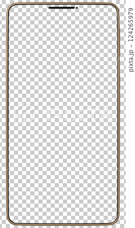 3D素材_スマートフォン_イエロー 124265979