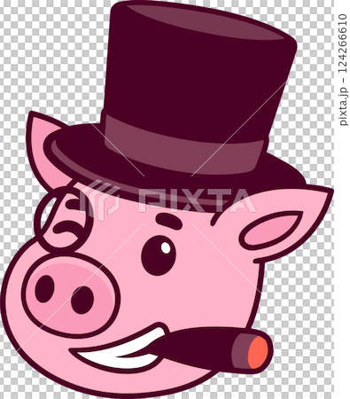Capitalist pig funny cartoon Capitalist pig funny cartoon 124266610