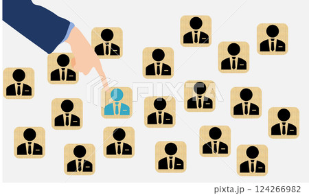 選ばれたビジネスマンのイラスト 選ばれたビジネスマンのイラスト 124266982