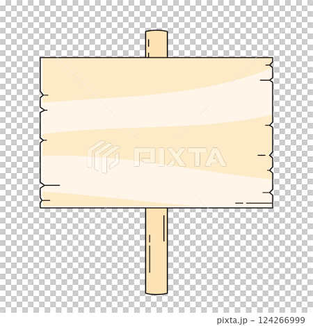 一個簡單的木牌的插圖 一個簡單的木牌的插圖 124266999