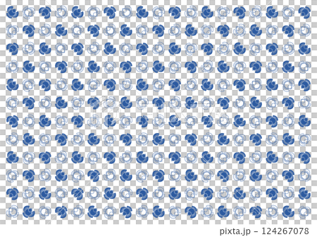 Background pattern illustration of a plump sparrow (blue and white) 124267078