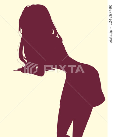 セクシーな女性　影絵 124267490