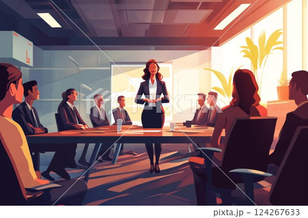 Businesswoman Working on Analytics in a Modern Office Businesswoman Working on Analytics in a Modern Office 124267633