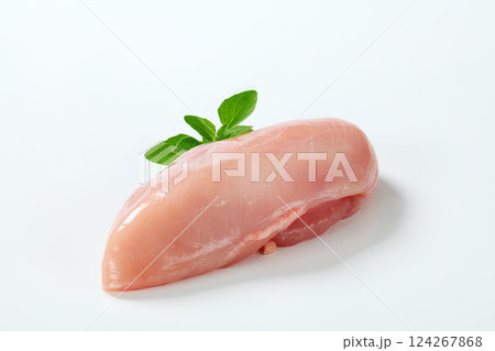 Raw chicken breast fillet 124267868