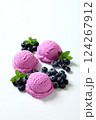 Blueberry ice cream 124267912