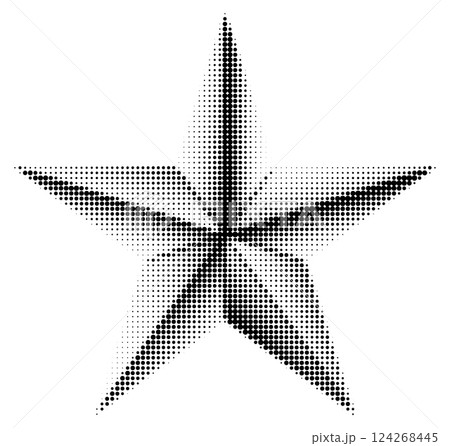 Halftone star design element Halftone star design element 124268445