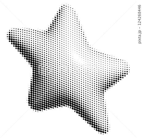 Halftone star design element 124268446