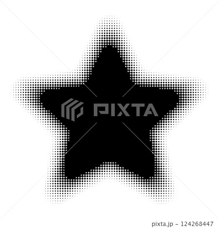 Halftone star design element 124268447