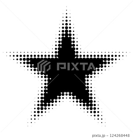 Halftone star design element 124268448
