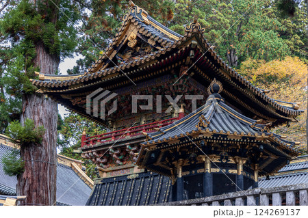 Historic Bell Tower at Toshogu Shrine in Nikko Japan 124269137