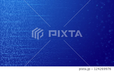 Program Code. Binary Software Programming Code Background. Digital Data Technology Concept. Random Binary Data Matrix Wide Vector Illustration. 124269976