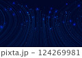 Digital Data Flow Vector Background. Information Flow in Virtual Reality Cyberspace. Big Data Technology Lines. 5G Wireless Data Transmission. High Speed of Light Trails. Vector Illustration. 124269981