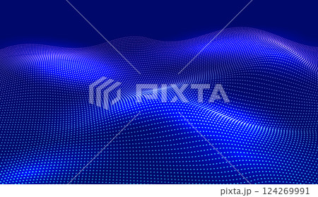 Cyber Big Data Flow Particles Bokeh. Digital Neural Network. Digital Communication. Science Technology Presentation Vector. Concept of AI Artificial Intelligence Technology Machine Deep Learning 124269991