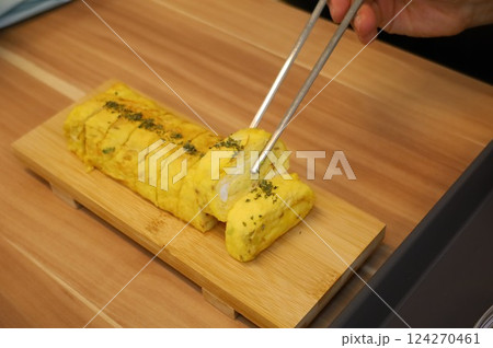 Korean egg dish. Egg roll 124270461