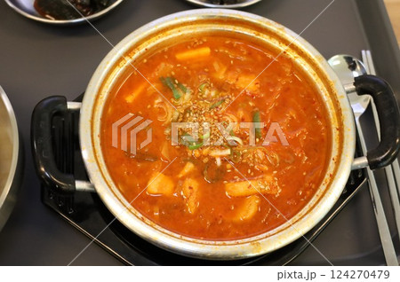 Korean traditional food. Kimchi stew Korean traditional food. Kimchi stew 124270479