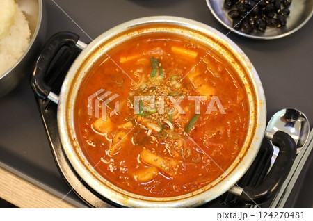 Korean traditional food. Kimchi stew 124270481