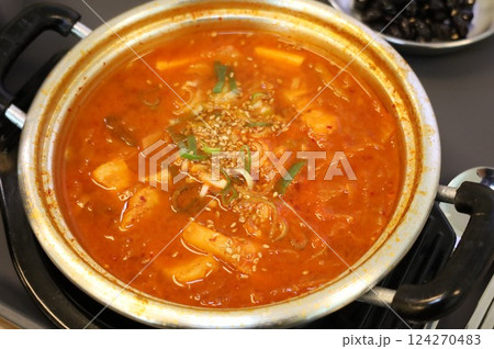 Korean traditional food. Kimchi stew Korean traditional food. Kimchi stew 124270483