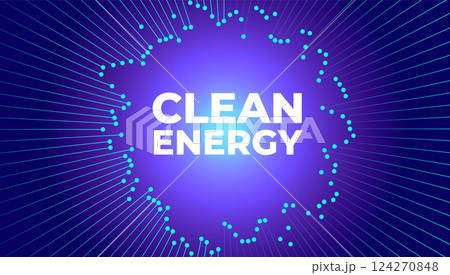 Futuristic Illustration Representing Clean Energy Concept, Renewable Power, and Sustainable Technology 124270848