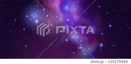 Cosmic Illustration in Vibrant Purple Shades Featuring Clusters of Stars and Deep Space Aesthetic Cosmic Illustration in Vibrant Purple Shades Featuring Clusters of Stars and Deep Space Aesthetic 124270849