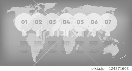 Transparent diagram infographic process on 7 steps Transparent diagram infographic process on 7 steps 124271608